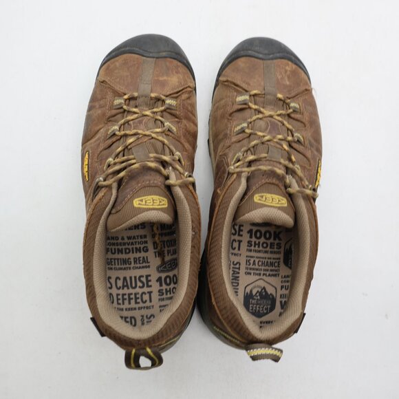 Keen Targhee II Men's 12 Brown Leather Low Top Lace Up Waterproof Hiking Boots - Picture 7 of 12